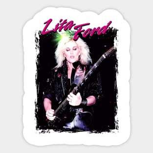 Rock woman_musician_8 Sticker